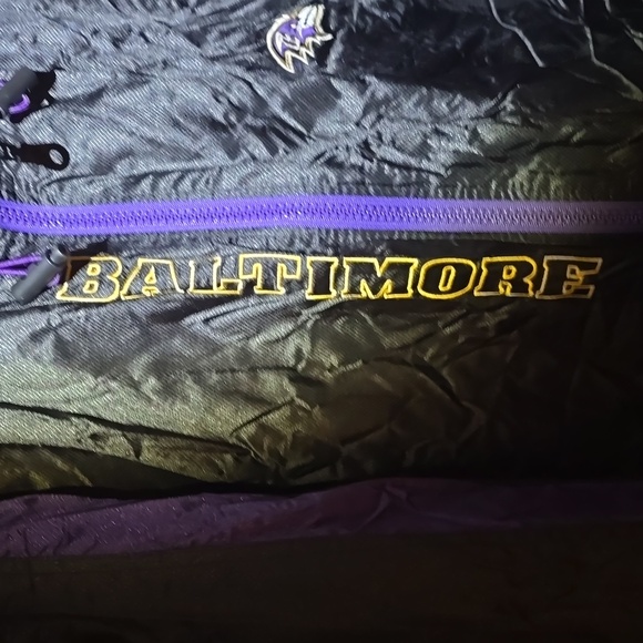 Vintage Baltimore Ravens Logo Athletic Full Zip Coat-NFL  - Picture 5 of 11